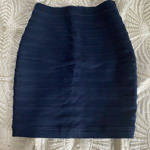 Navy pencil skirt
